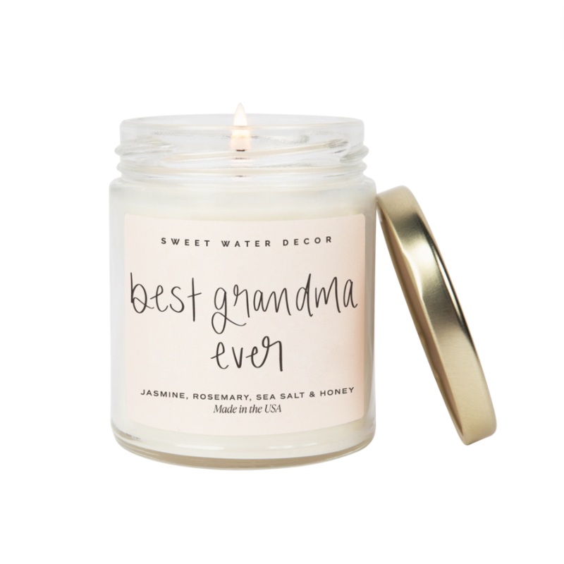 9oz Soy Candle – Best Grandma Ever by Sweet Water Decor