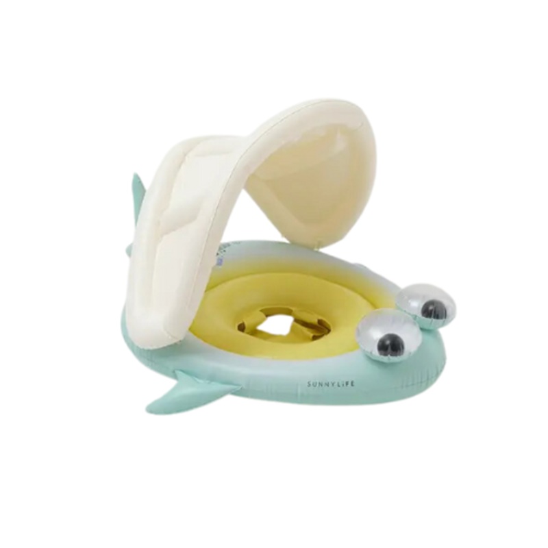 Baby Float Salty the Shark – Blue/Lime by Sunnylife