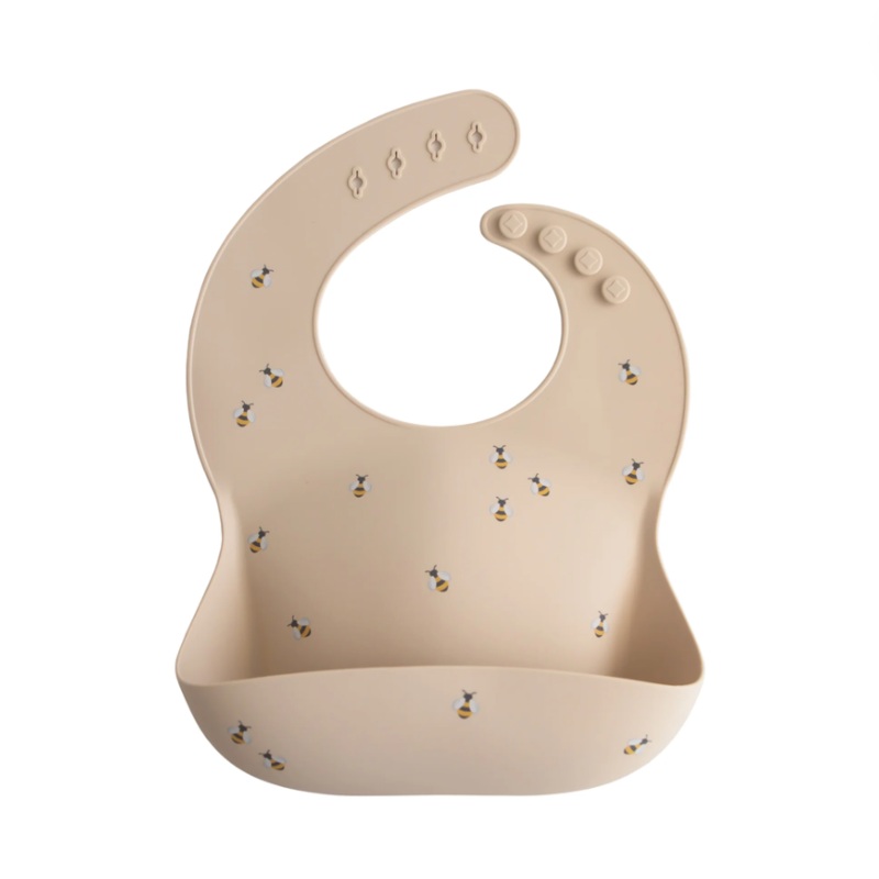 Silicone Baby Bib – Bees by Mushie & Co