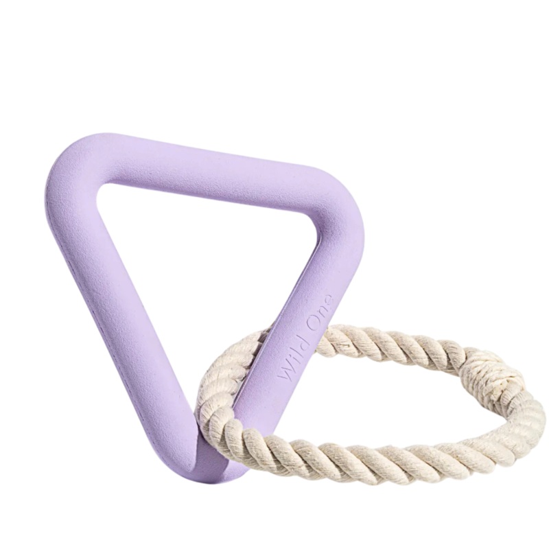 Triangle Tug Dog Chew Toy – Lilac by Wild One
