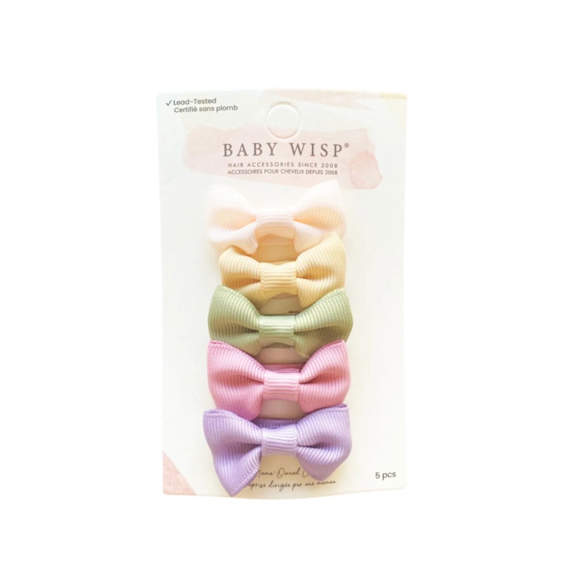 Charlotte Bows on Snap Clips Set of 5 – Swifty by Baby Wisp