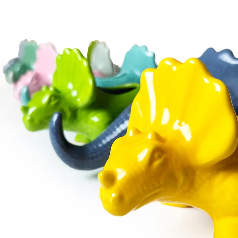 Dinosaur Ceramic Indoor Plant Pot For Succulents – Triceratops by Chive