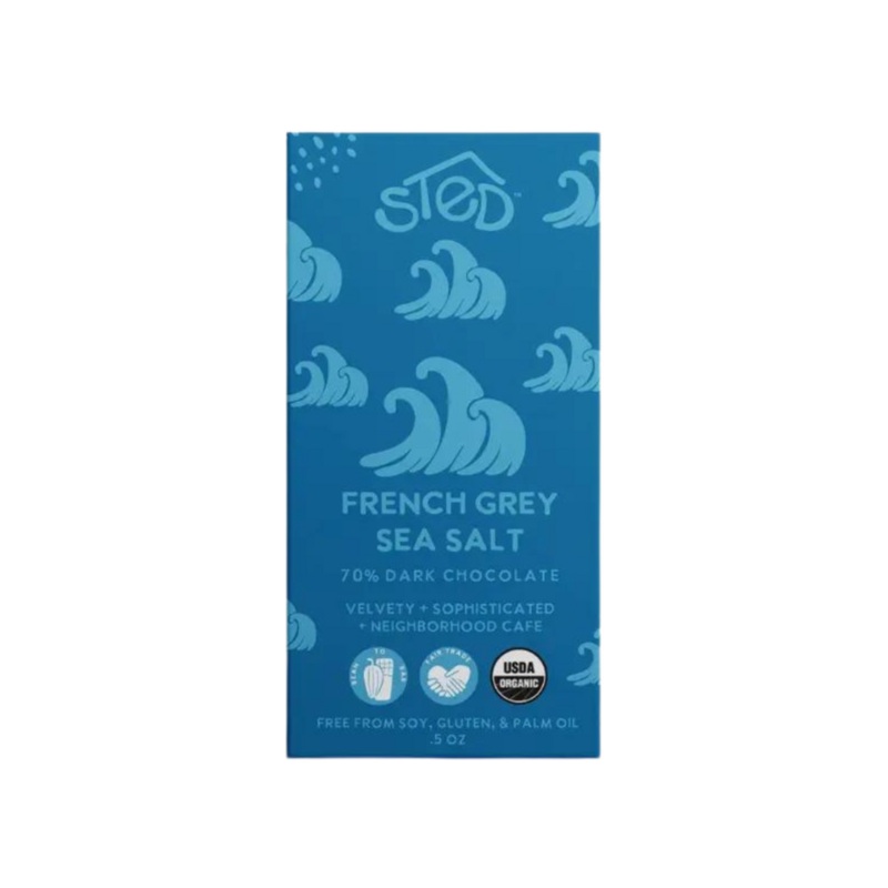 Mini Chocolate Bar – French Grey Sea Salt by Sted Foods