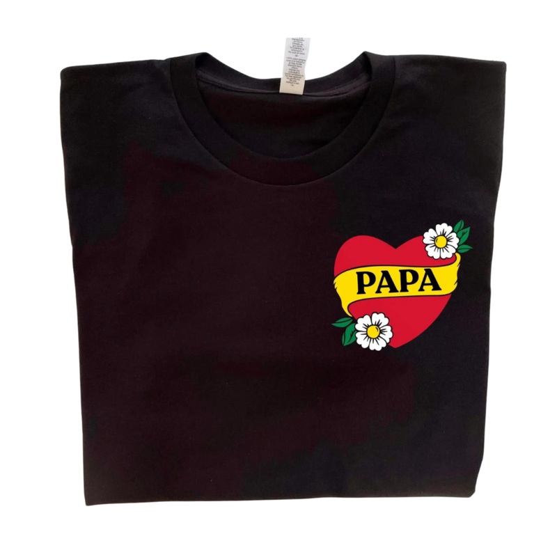 Papa Heart Tee – Black by Savage Seeds