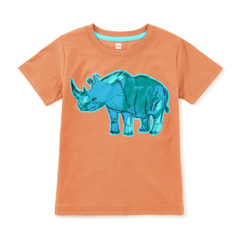 Rhino Graphic Tee – Raw Sienna by Tea Collection FINAL SALE