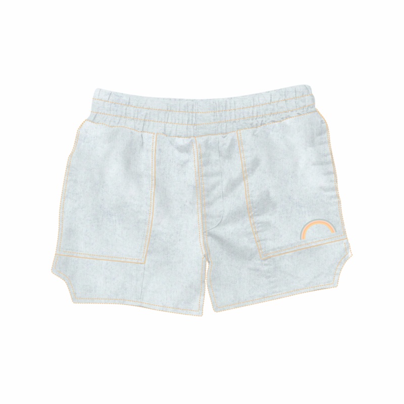 Aloha Donna Shorts – Stonewash Denim by Tiny Whales – FINAL SALE