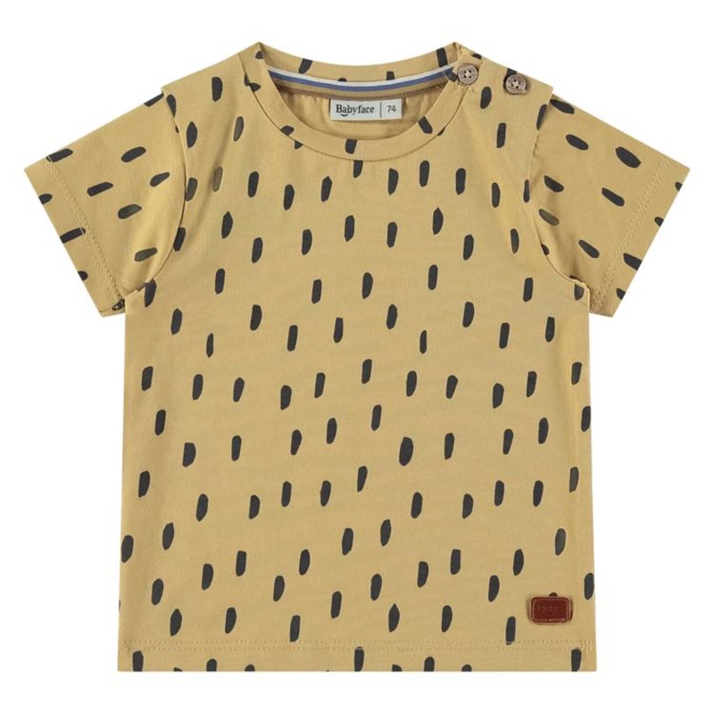 Animal Print Short Sleeve Tee – Ochre by Babyfacee – FINAL SALE