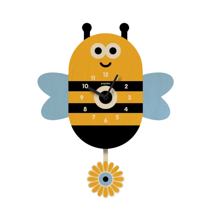 Bee Wood Pendulum Clock by Popclox