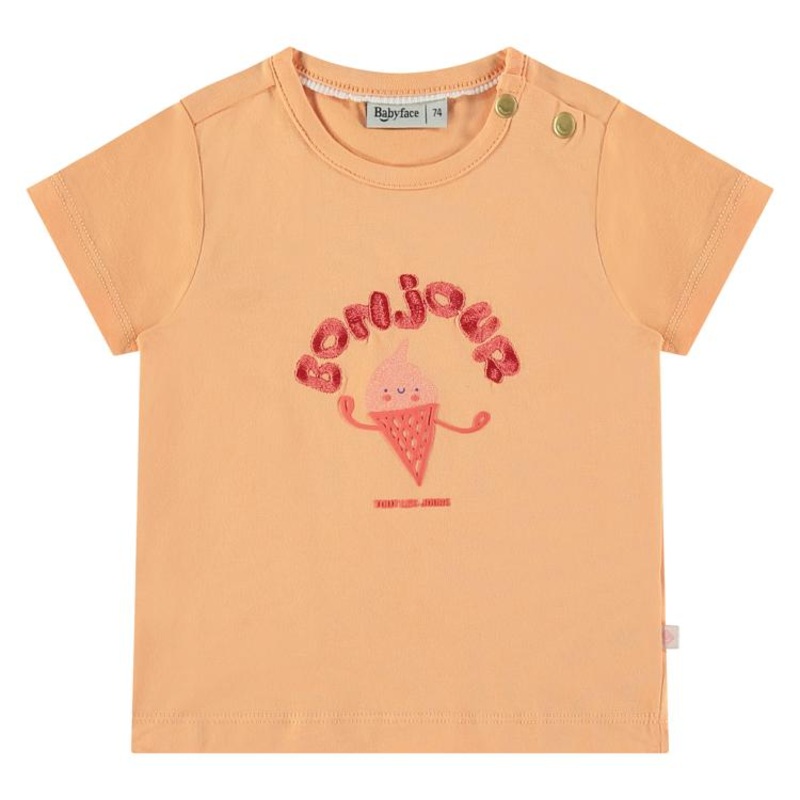 Bonjour Ice Cream Short Sleeve Tee – Cantaloupe by Babyface FINAL SALE