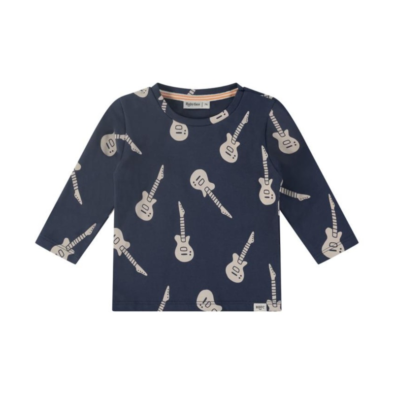 Guitar Long Sleeve Tee – Indigo by Babyface – FINAL SALE