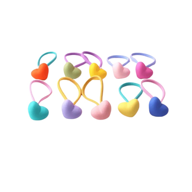 Hair Elastics 10 Piece Box Set – Matte Hearts by Miki Miette
