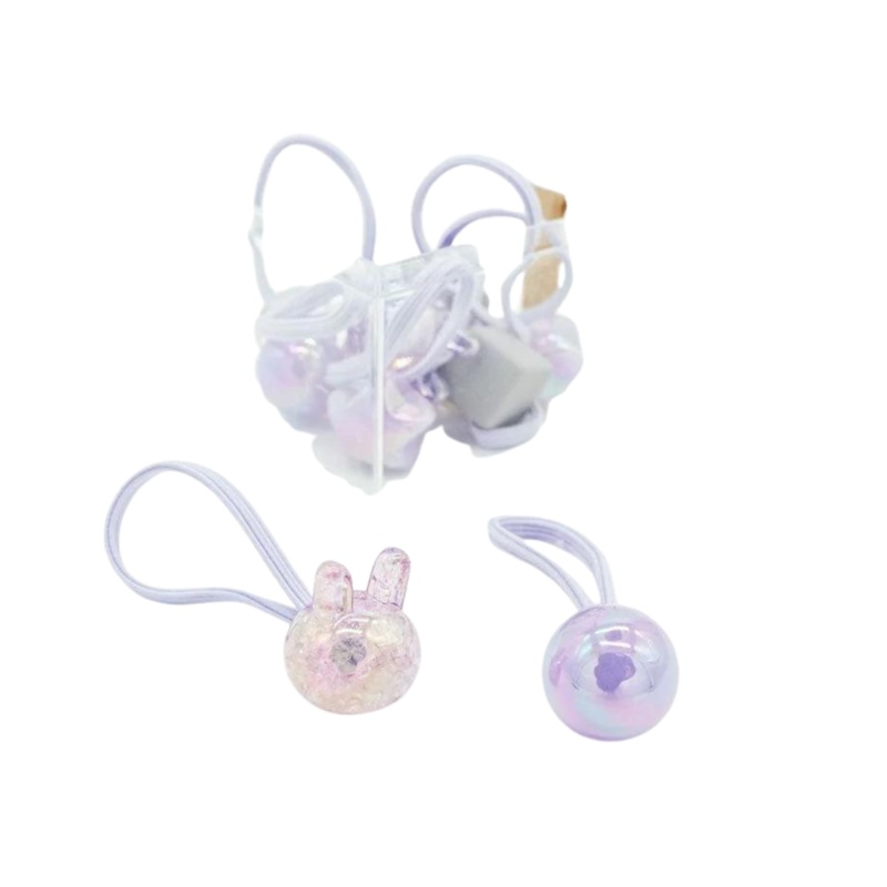 Hair Elastics 10 Piece Box Set – Purple by Miki Miette