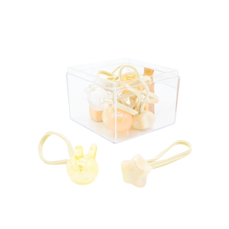 Hair Elastics 10 Piece Box Set – Yellow by Miki Miette