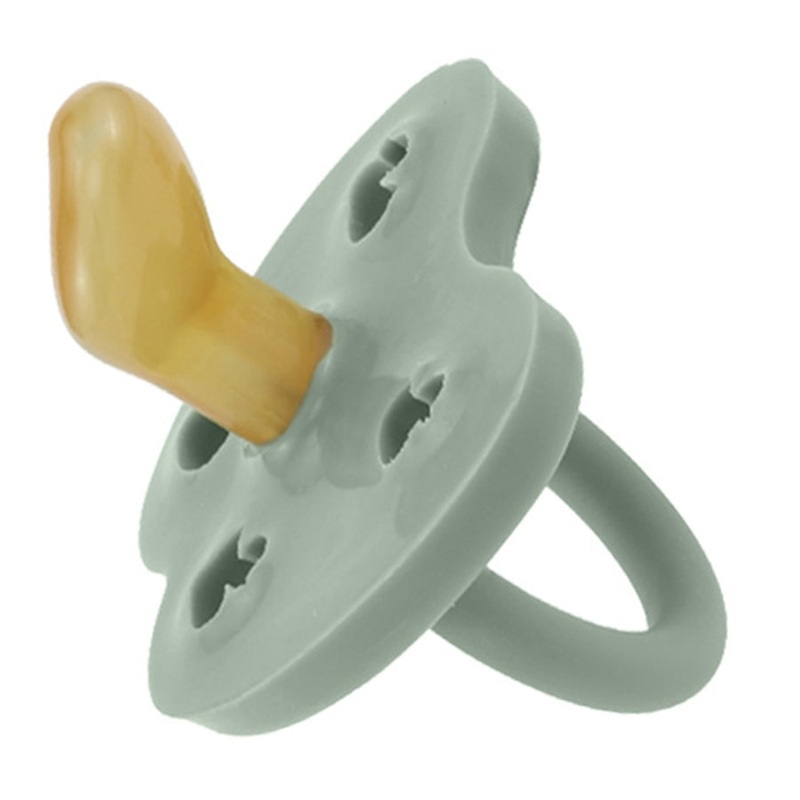 Orthodontic Natural Rubber Pacifier – Dusty Mint by Hevea