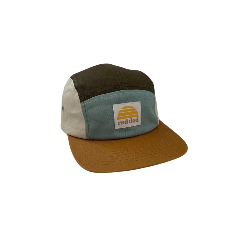 Rad Dad Five Panel Spliced Cap – Khaki by Banabae