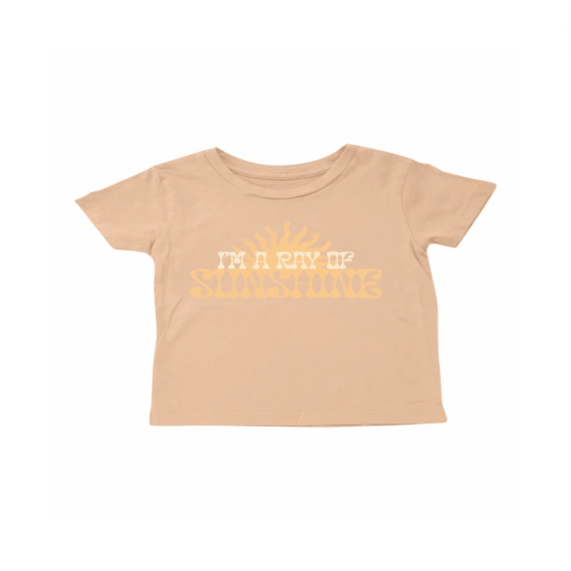 Ray of Sunshine Boxy Tee – Toast by Tiny Whales FINAL SALE