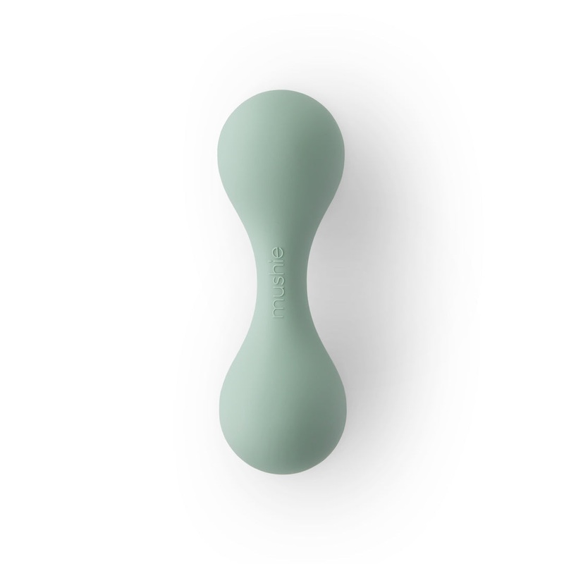 Silicone Baby Rattle Toy – Cambridge Blue by Mushie & Co