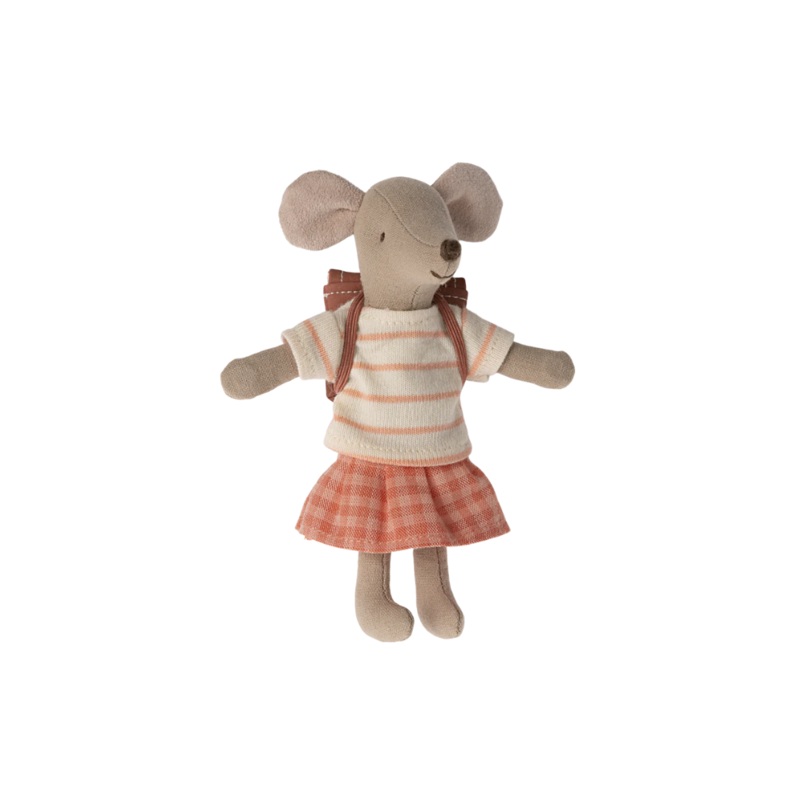 Tricycle Mouse, Big Sister – Coral  by Maileg