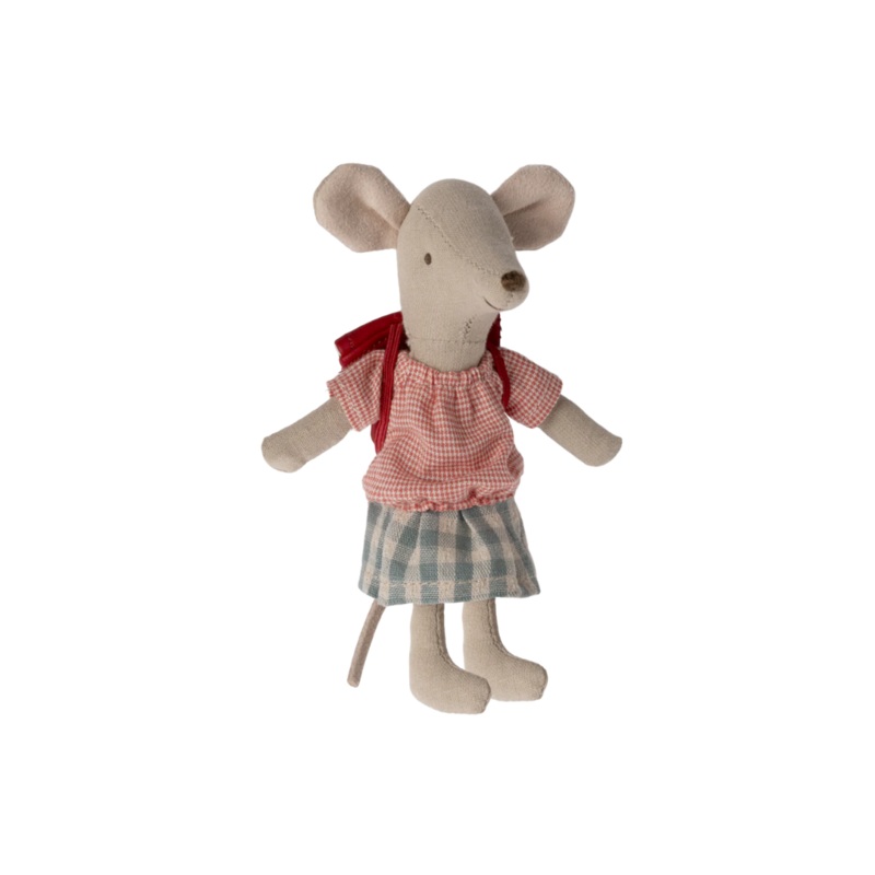 Tricycle Mouse, Big Sister – Red by Maileg