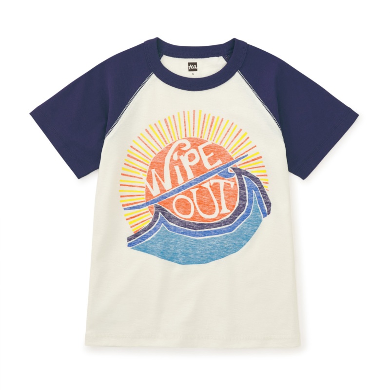 Wipe Out Raglan Tee – Chalk by Tea Collection – FINAL SALE