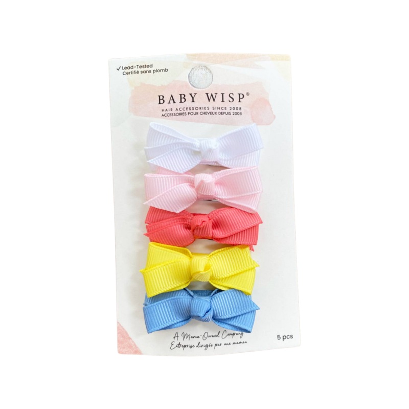 Chelsea Grosgrain Bows on Snap Clips Set of 5 – Sea la Vie by Baby Wisp