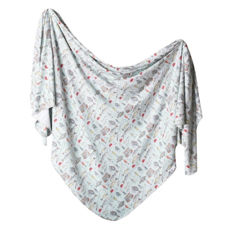 Knit Swaddle Blanket – Trout by Copper Pearl