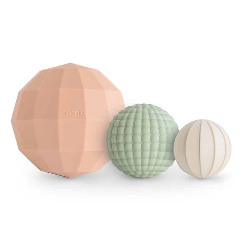 Nesting Spheres Sensory Toy – Blush by Mushie