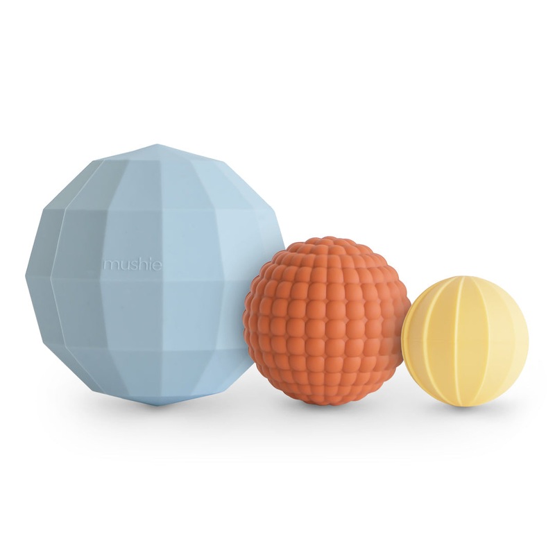 Nesting Spheres Sensory Toy – Powder Blue by Mushie