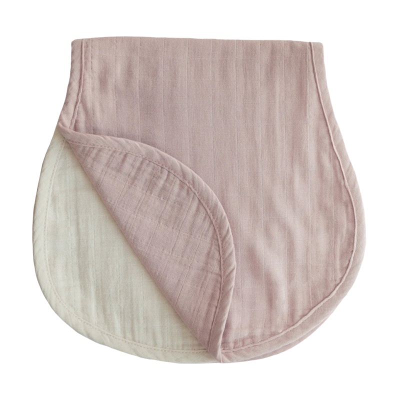 Organic Muslin Burp Cloth 2 Pack – Blush/Fog by Mushie & Co