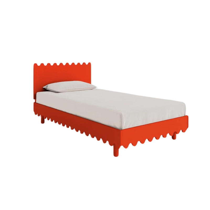 Moss Twin Bed – Red by Oeuf