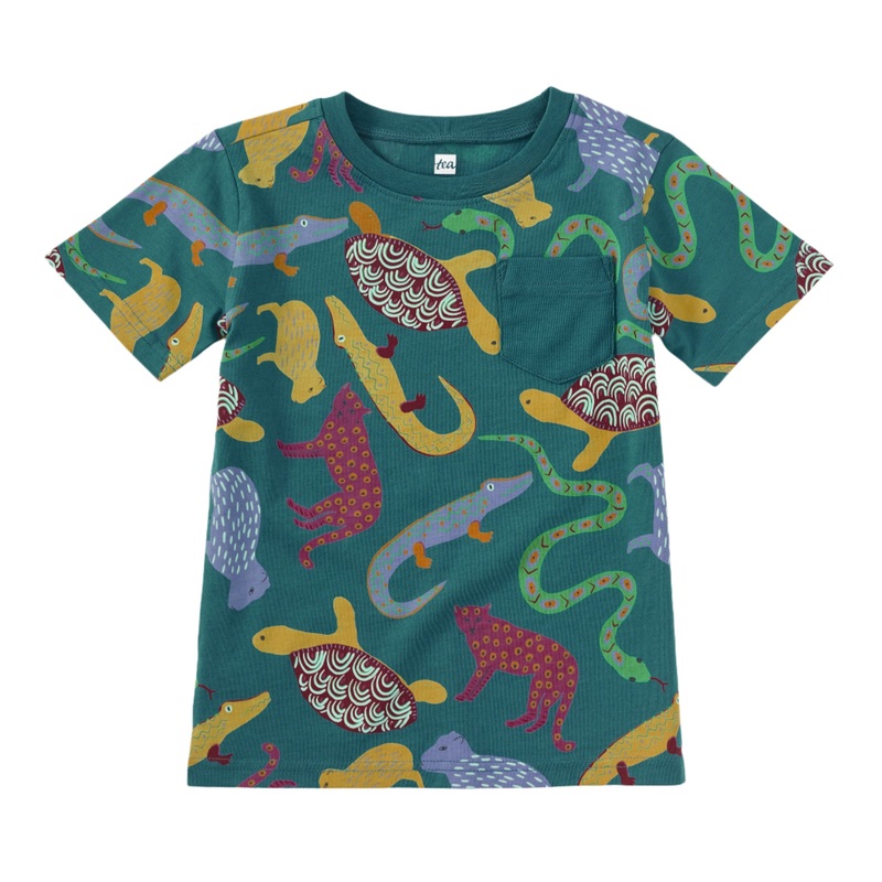 Printed Pocket Tee – Brazilian Folk Animals by Tea Collection