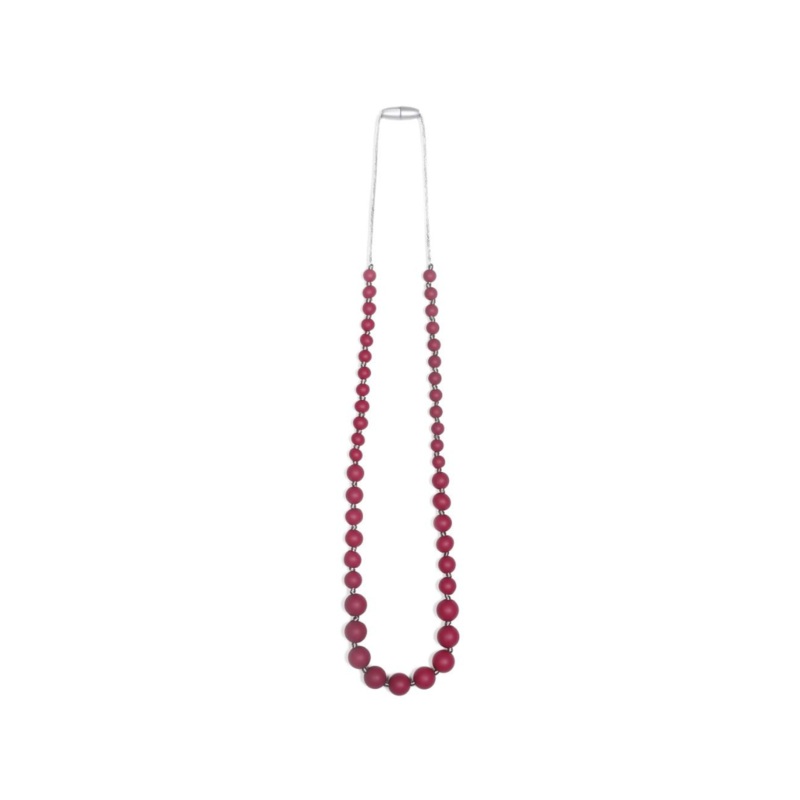 Audrey Teething Necklace – Maroon by Goobie Baby