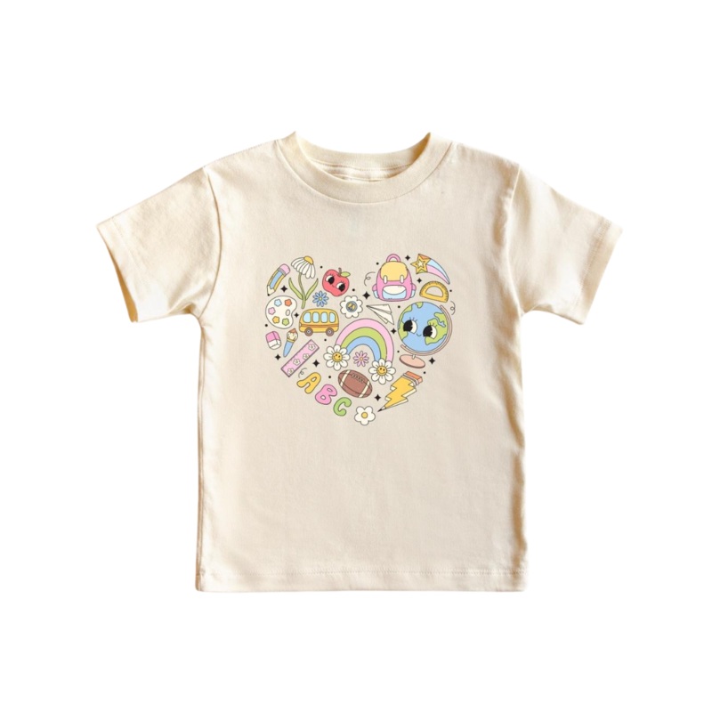 Back To School Tee – Natural by PETITRUE