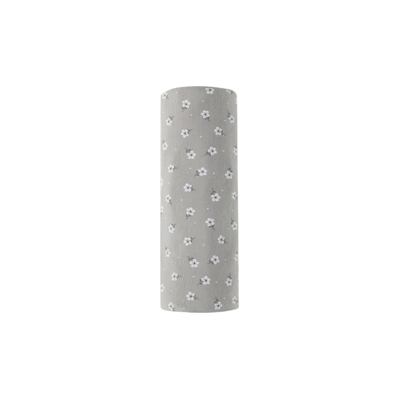 Bamboo Swaddle – Blue Ditsy – Dusty Blue by Quincy Mae – FINAL SALE