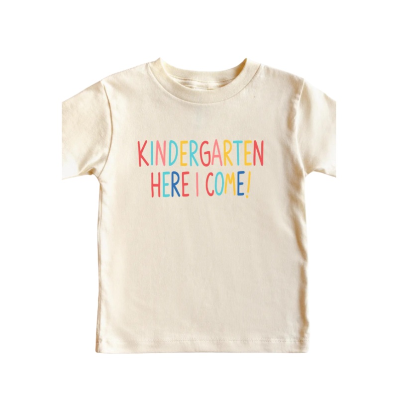 Kindergarten Here I Come! Tee – Natural by PETITRUE