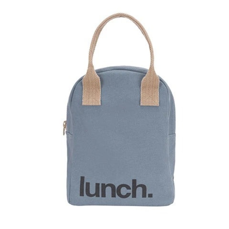 Zipper Lunch Bag – ‘Lunch’ in Blue by Fluf