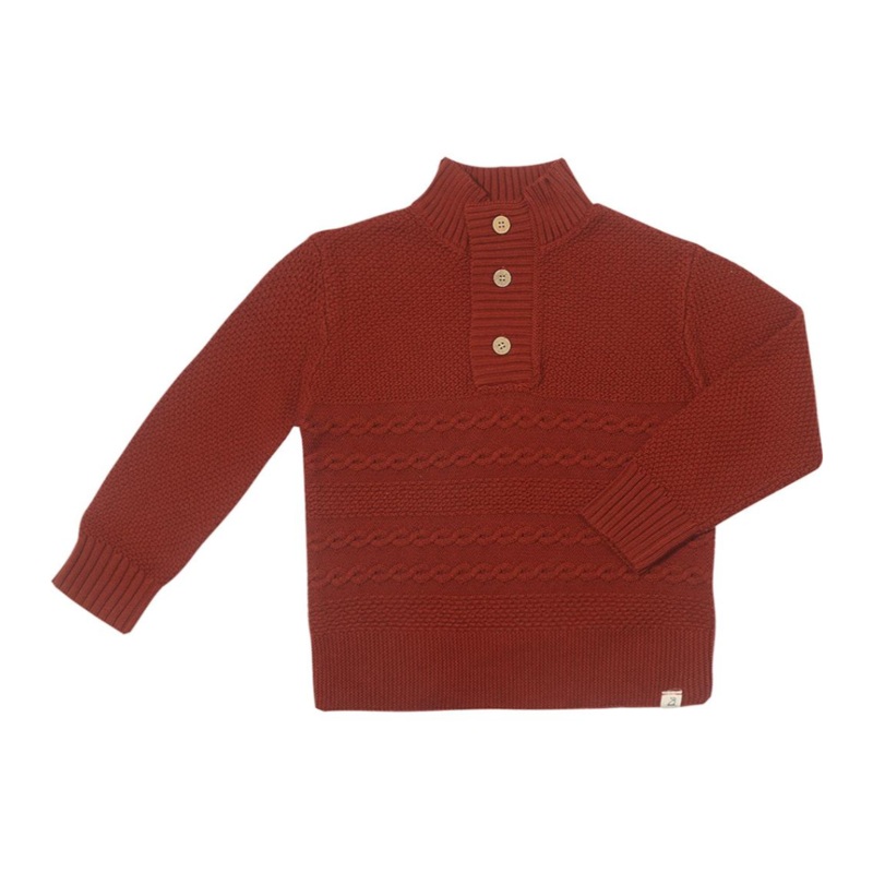 Cable Knit Sweater – Rust by Me & Henry – FINAL SALE