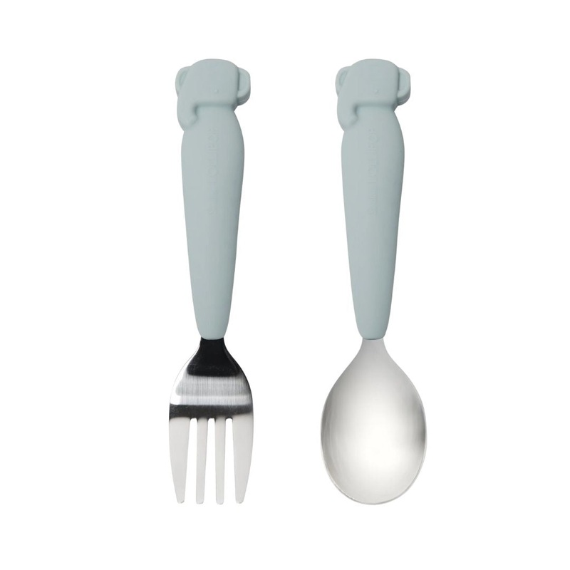 Kids’ Spoon & Fork Set – Elephant by Loulou Lollipop