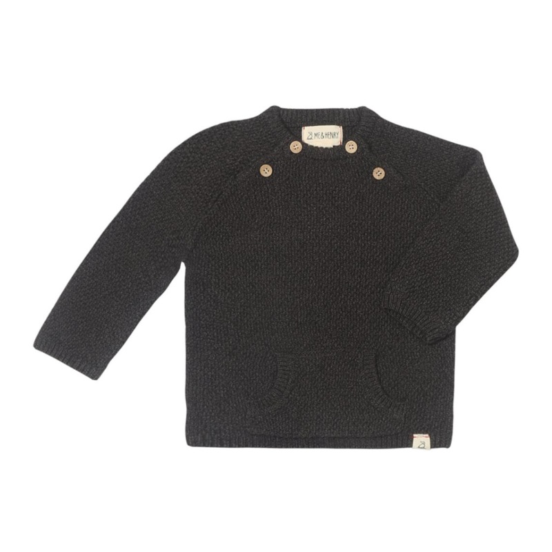 Morrison Baby Sweater – Charcoal by Me & Henry – FINAL SALE