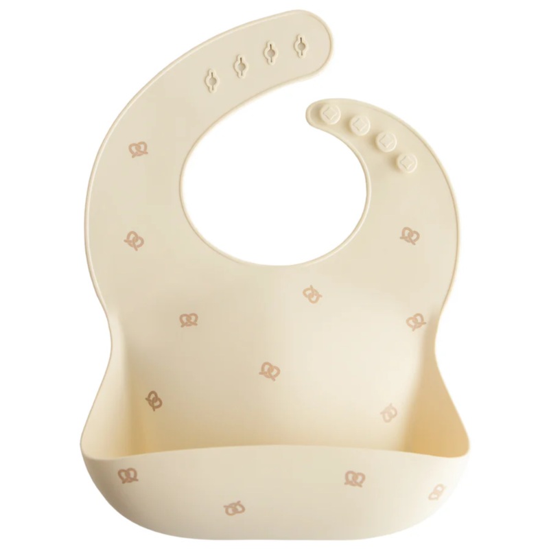 Silicone Baby Bib – Pretzels by Mushie & Co