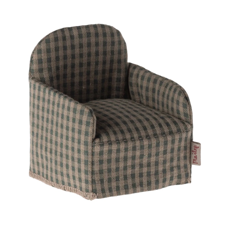 Chair, Mouse – Green Checker by Maileg