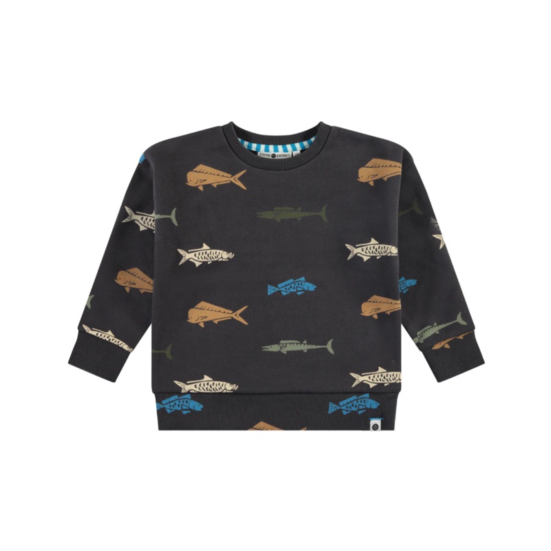 Fish Print Sweatshirt – Antra by Babyface – FINAL SALE