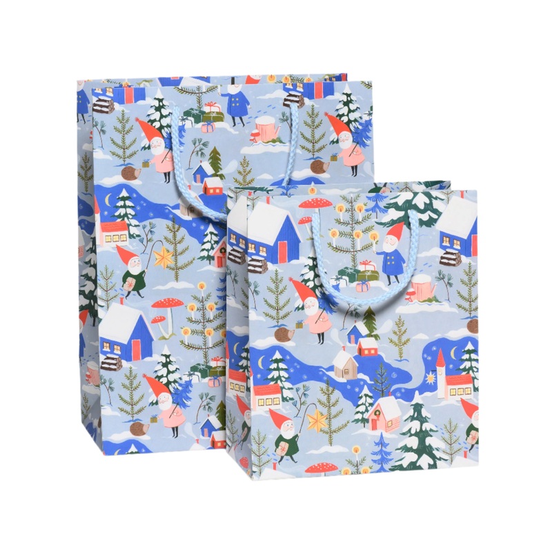 Holiday Gnomes Gift Bag by Red Cap Cards – FINAL SALE