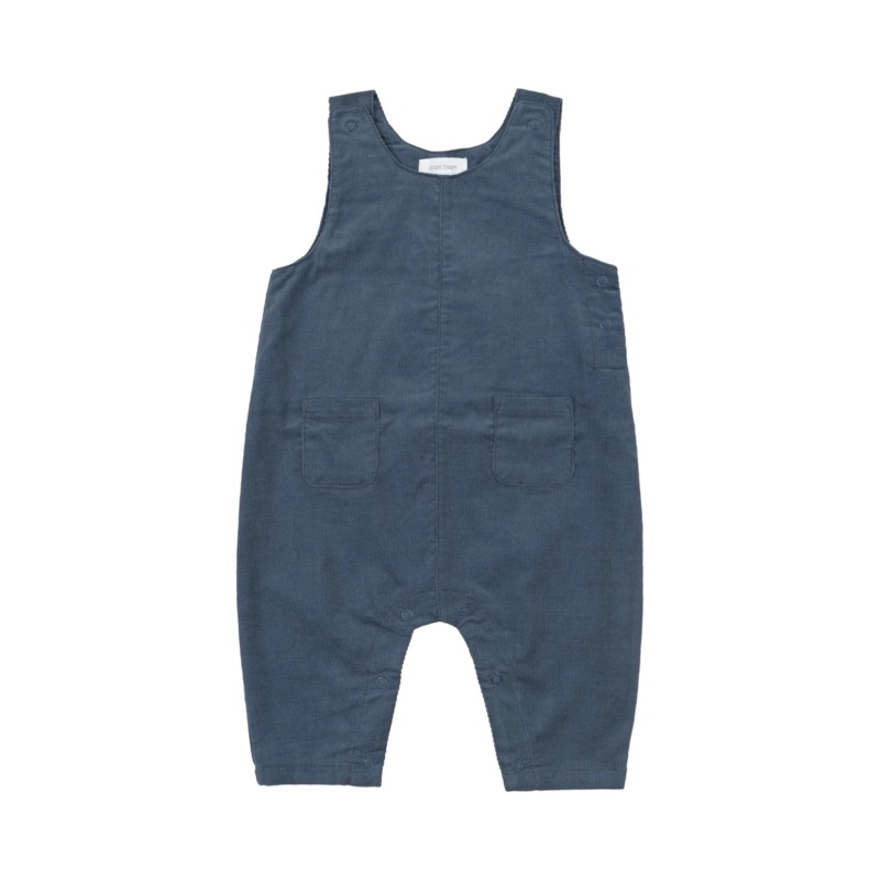 Yoke Ruffle Corduroy Overall – Solid Navy by Angel Dear – FINAL SALE