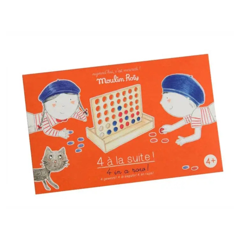 4 in A Row Wooden Board Game by Moulin Roty