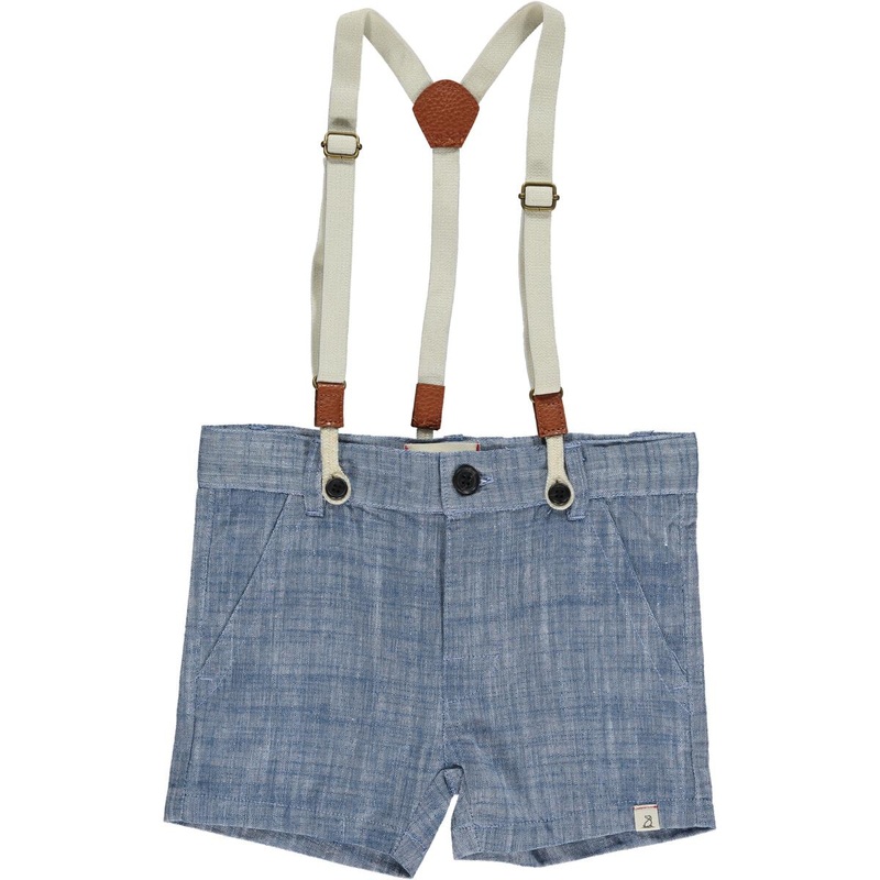 Captain Shorts with Suspenders – Heathered Navy by Me & Henry FINAL SALE