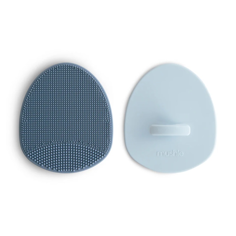 Cradle Cap Brush 2pk – Tradewinds/Periwinkle by Mushie & Co