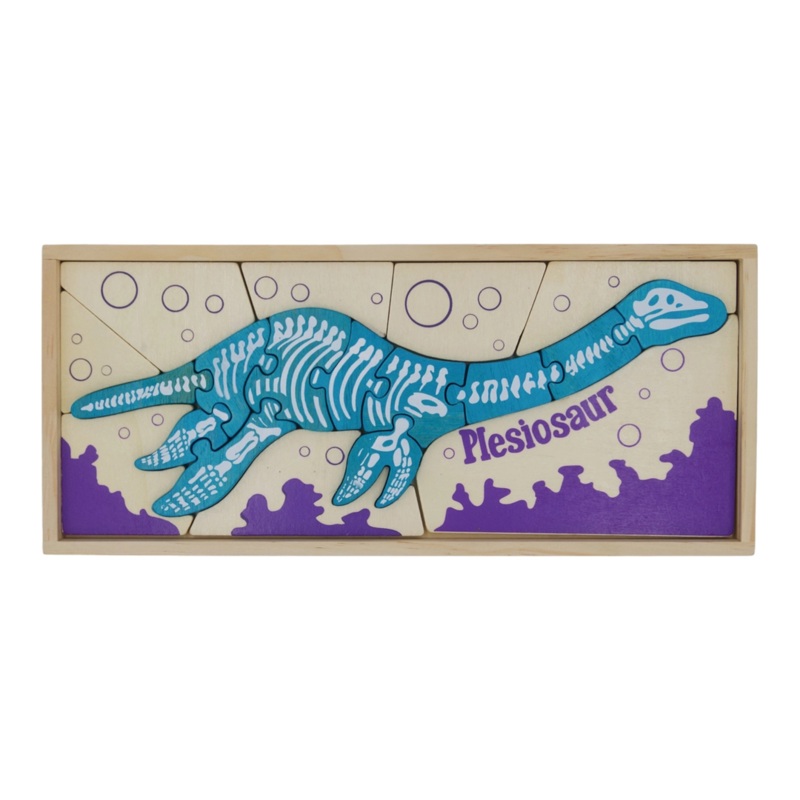 Double Sided Dino Skeleton Puzzle – Plesiosaur by BeginAgain