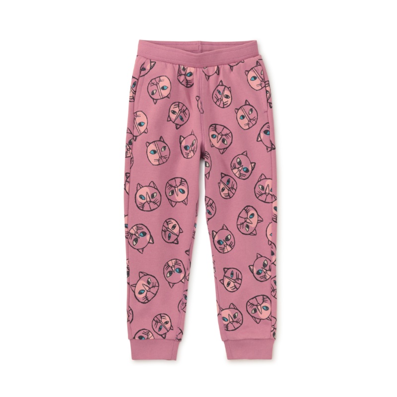 Going Places Joggers – Highlands Lake Cat in Rose by Tea Collection – FINAL SALE