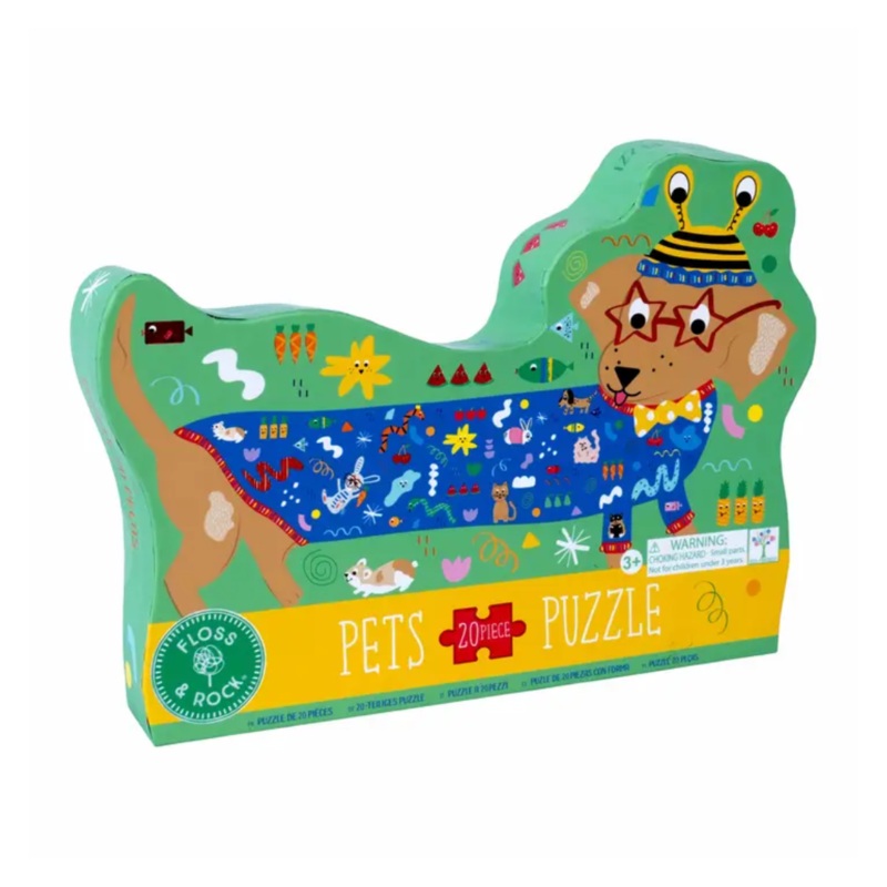 Pets Dog Shaped Jigsaw – 20 Pieces by Floss & Rock